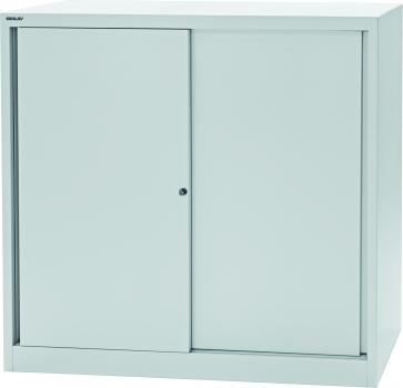 Bisley Schiebetürenschrank ECO, 2 Fachböden, 3 OH