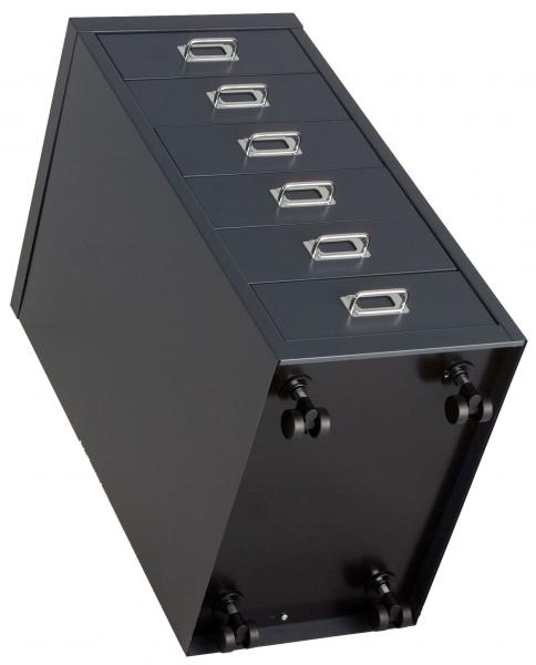 MultiDrawer™ Rollenuntersatz für Schubladenschränke 29er + 39er Serie DIN A3, Farbe Schwarz